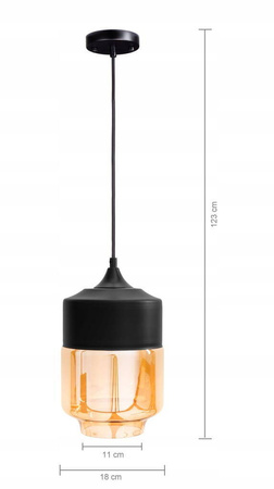 Lampa sufitowa wisząca szklana modern podłużna LED