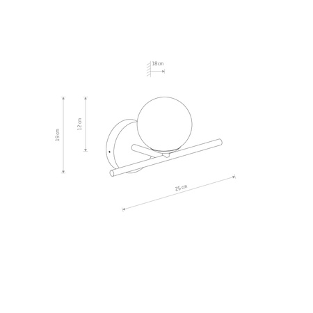 Nowodvorski Kinkiet ARALIA  1xG9 mosiężny 10527