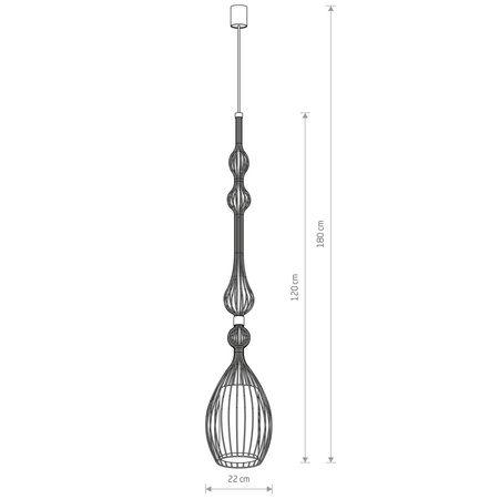 Nowodvorski Lampa wisząca czarna ABI L 