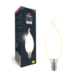 Żarówka Filament  LED C37 płomyk E14  4W 420lm 3000K