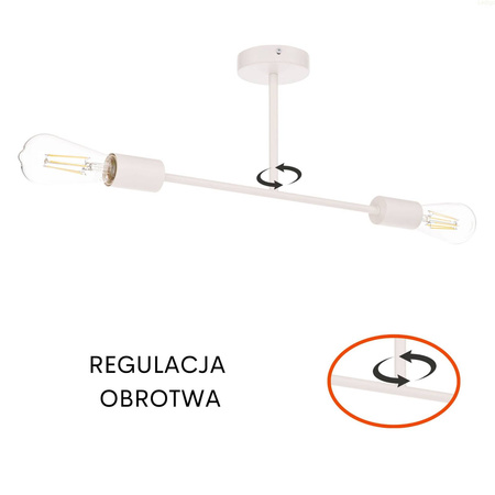 Lampa sufitowa Multi Patyczak biała 2xE27