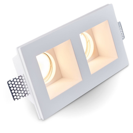 Oprawka wpuszczana podwójna GU10 Gips Oczko Torso