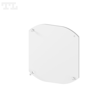 Zaślepka aluminiowa biała P23-8 bez otworu (wkręty w komplecie) (nr kat 7723814)