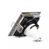Oczko V-TAC Aluminiowe GU10 Kwadrat Satyna/Czarne VT-781SQ-SN