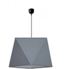 Lampa wisząca DUŻA z abażurem Diament  Szara