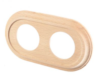 Ramka drewniana podwójna do ceramiki podtynkowej Naturalne drewno