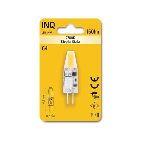 Żarówka LED G4 12V 1,4W ciepła 3000K