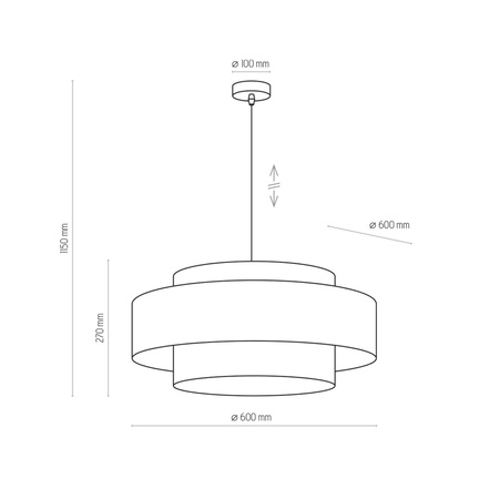Lampa wisząca koło CALISTO E27
