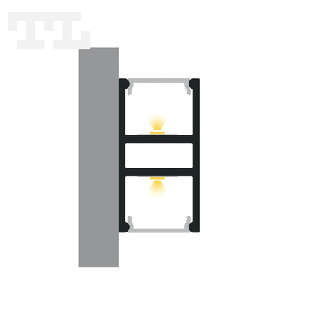 LED P5-10 Profil 2000 mm czarny lakierowany (nr kat 8651013)