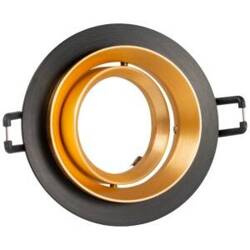 Oprawa podtynkowa LIKA R czatno-złota okrągła ruchoma
