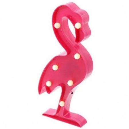 Lampa dekoracyjna LED różowy flaming na baterie