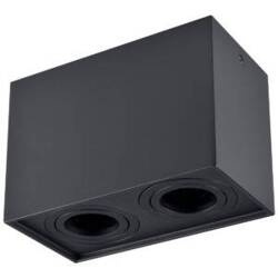 Oprawa natynkowa HADAR Q2 kwadrat czarna 2xGU10
