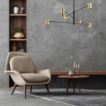 Light prestige Snow 6 wiszący złoty LP-731/6P GD