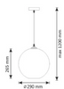Lampa wisząca kula Boho E27 przeplatana sznurem jutowym 29cm