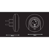 Lampka nocna wtykowa LED 0.4W 15lm z czujnikiem zmierzchu i gniazdem 220V EU