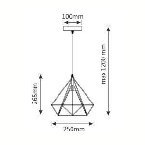 Lampa wisząca BROXTON Rope 1xE27