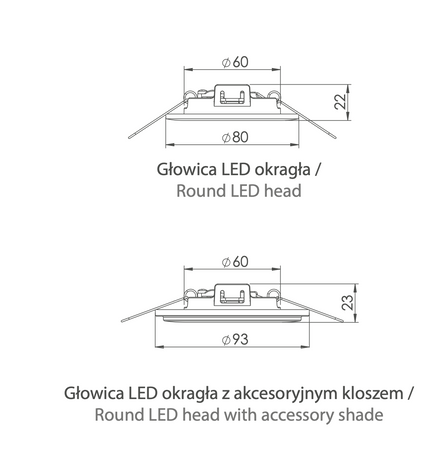 Intelight Oprawa awaryjna podtynkowa STARLET SPOT ROUND SP 150 NM 2H MT IP20 (IP65 – patrz akcesoria) / 83307