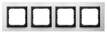 Ramka poczwórna Sonata Ospel Szczotkowane Aluminium IP20