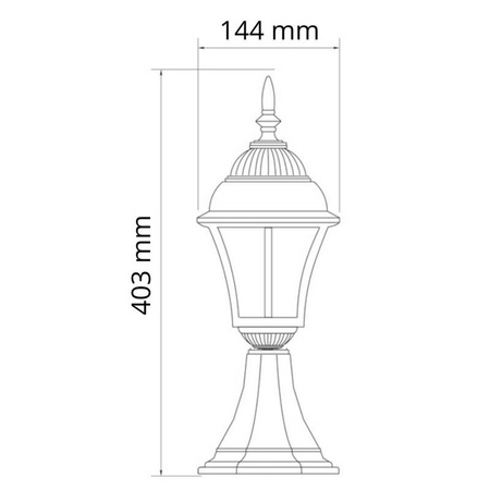 Lampa zewnętrzna LED PARIS niska wisnia 3000K