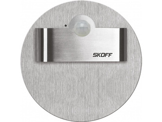 Oprawa schodowa z czujnikiem ruchu i zmierzchu Rueda Short LED PIR 120 Skoff 1W 10V DC szlif inox b. ciepła