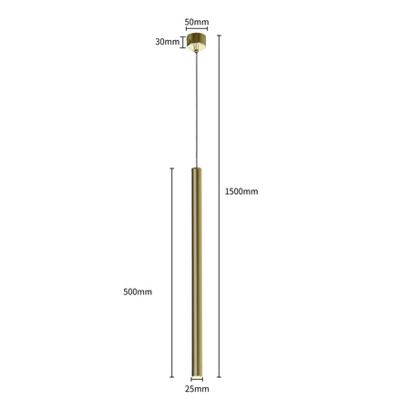 Light prestige Lungo 1 złota lampa wisząca LP-894/1P GD