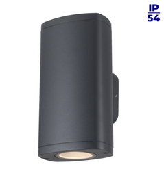 Kinkiet ogrodowy Oprawa elewacyjna ZEVI EL 2xGU10 G grafitowy