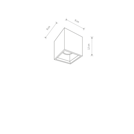 Nowodvorski Lampa punktowa natynkowa szara BOLD S