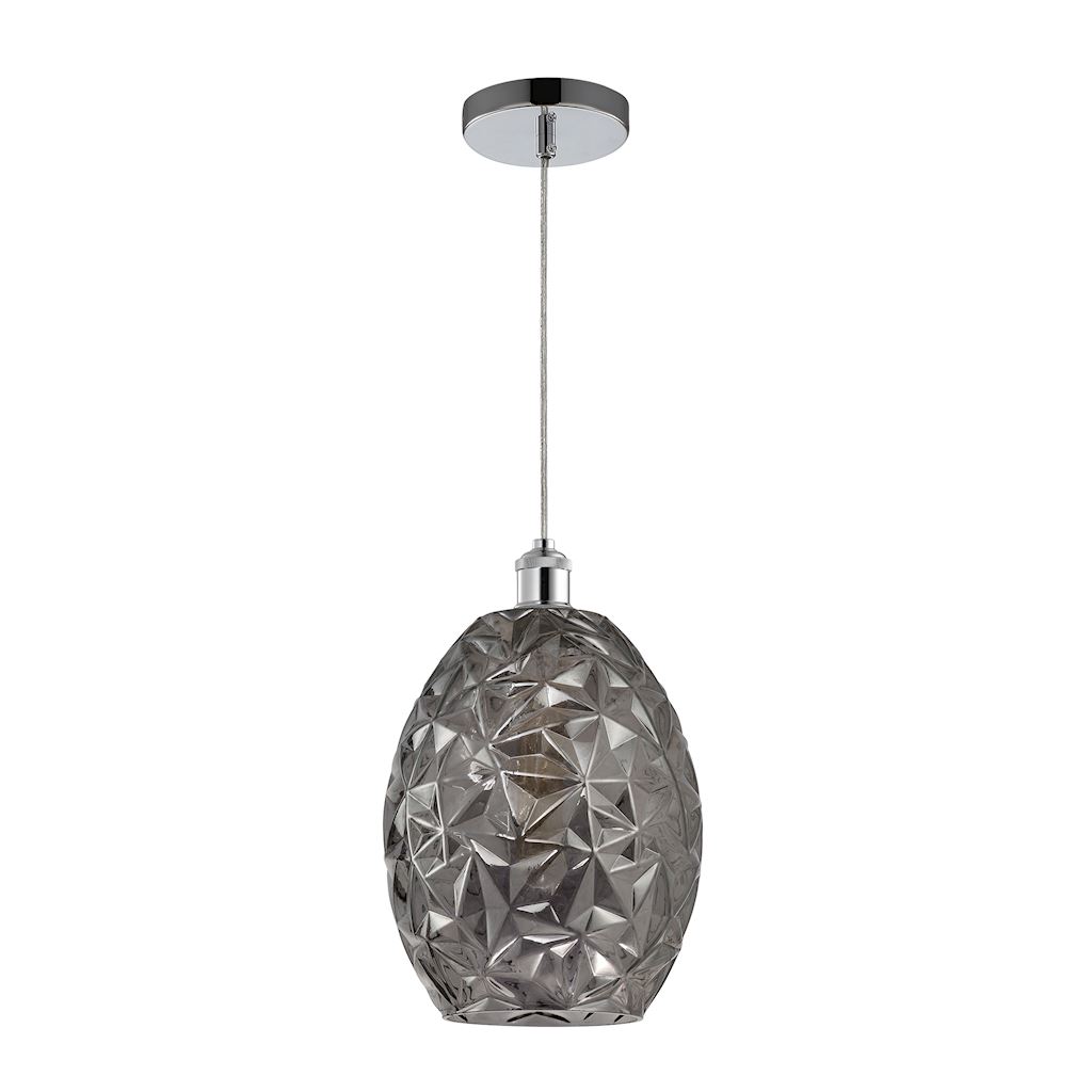 Elegancka stylowa lampa wisząca 1xE27 chrom