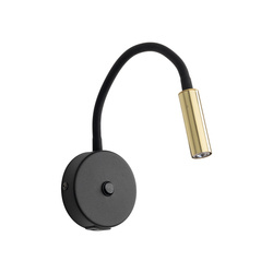 Kinkiet LAGOS Black/Gold 1xG9 USB