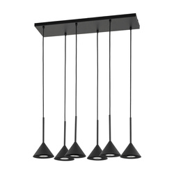 Lampa Wisząca Cono Black Mini 6xGU10 Czarna