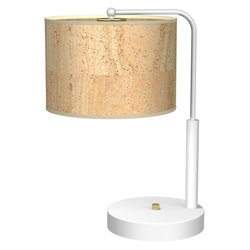 Lampa gabinetowa biurkowa CORK White/Cork 1xE27 z włącznikiem w podstawie