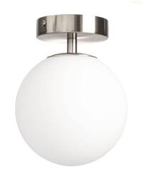 Lampa sufitowa plafon Milano silver pojedyńcza mleczna kula 1xE14