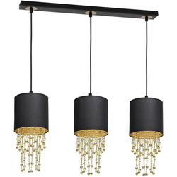 Lampa wisząca ALMERIA BLACK/GOLD 3xE27