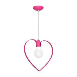 Lampa wisząca AMORE DARK PINK metalowy 1xE27 różowy