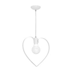 Lampa wisząca AMORE WHITE metalowa 1xE27 biała