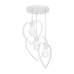 Lampa wisząca AMORE WHITE metalowa  3xE27 biała