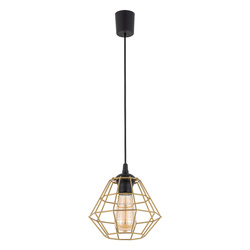 Lampa wisząca DIAMOND NEW BLACK/GOLD E27