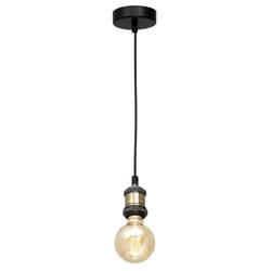 Lampa wisząca EDISON CZARNY/MOSIĄDZ 1xE27