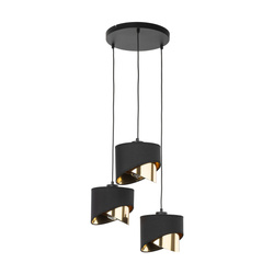 Lampa wisząca GRANT Black 3xE27