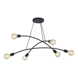 Lampa wisząca HELIX BLACK 6xE27