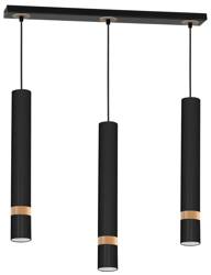 Lampa wisząca JOKER BLACK/WOOD 3xGU10