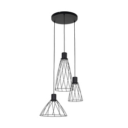 Lampa wisząca MODESTO Black 3xGU10 koło