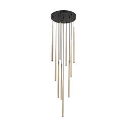 Lampa wisząca PIANO Black/Gold 10xG9