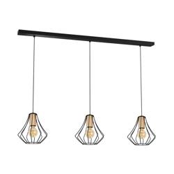 Lampa wisząca WILL BLACK 3xE27 czarna