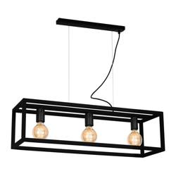 Lampa wisząca metalowa CAGE BLACK 3xE27 czarna