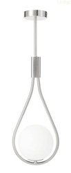 Lampa wisząca silver Milano Rosa mleczna kula 1xE14