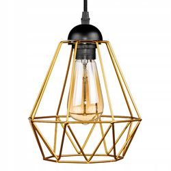 Lampa wisząca sufitowa ZŁOTA Diament Premium LOFT