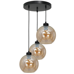 Lampa wisząca szklana SOFIA AMBER 3xE27