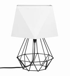 Lampka nocna Diament LOFT  BLACK  abażur biały