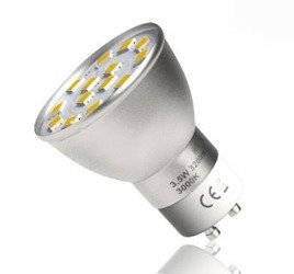 Mała żarówka LED GU11 4W  35mm  zimna